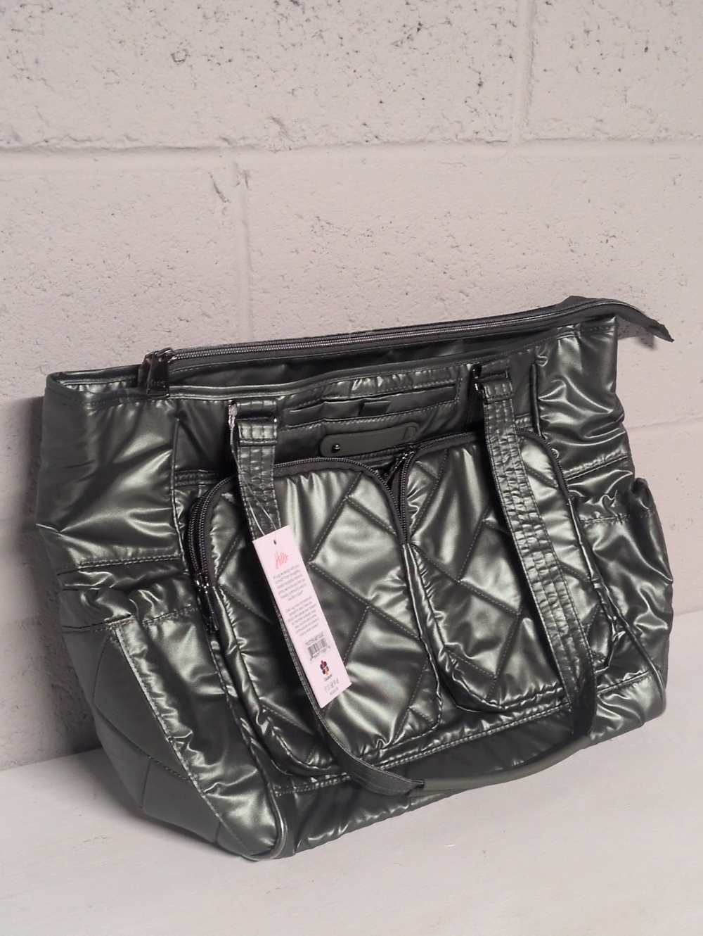 Lug Trotter Tote Bag Metallic Olive, NWT - Picture 4 of 11